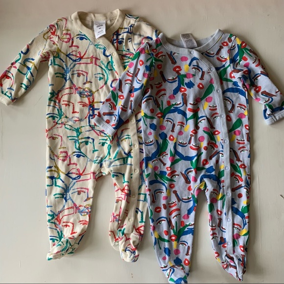Nordstrom Baby Other - Baby Nordstrom by Cristina Martinez Graphic Footie Sleeper, Set of two, 3 Month